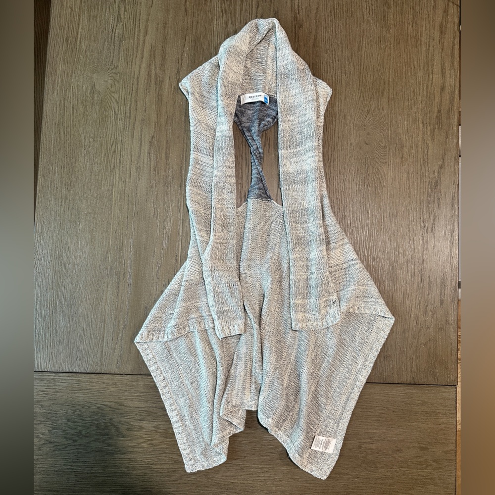 Anthropologie Sparrow Twist Back Draped Open Front Cardigan Size XS/S - Picture 5 of 9